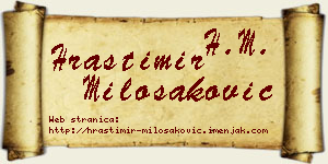 Hrastimir Milošaković vizit kartica